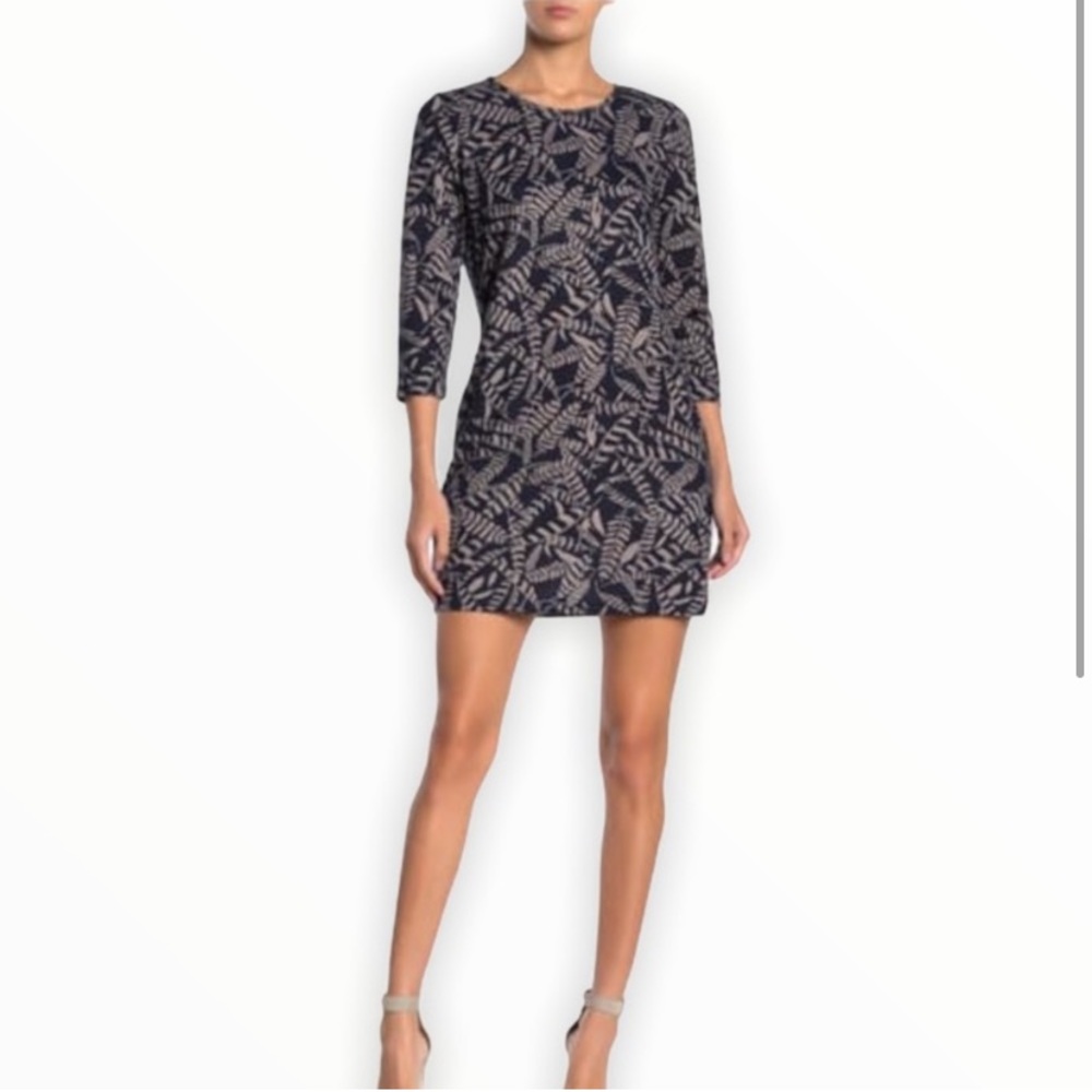 Papillon Navy Patterned Sweater Dress M